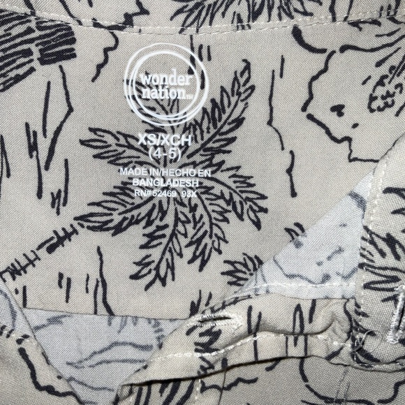 Wonder nation Xs 4/5 boys button down dress shirt - Picture 2 of 3